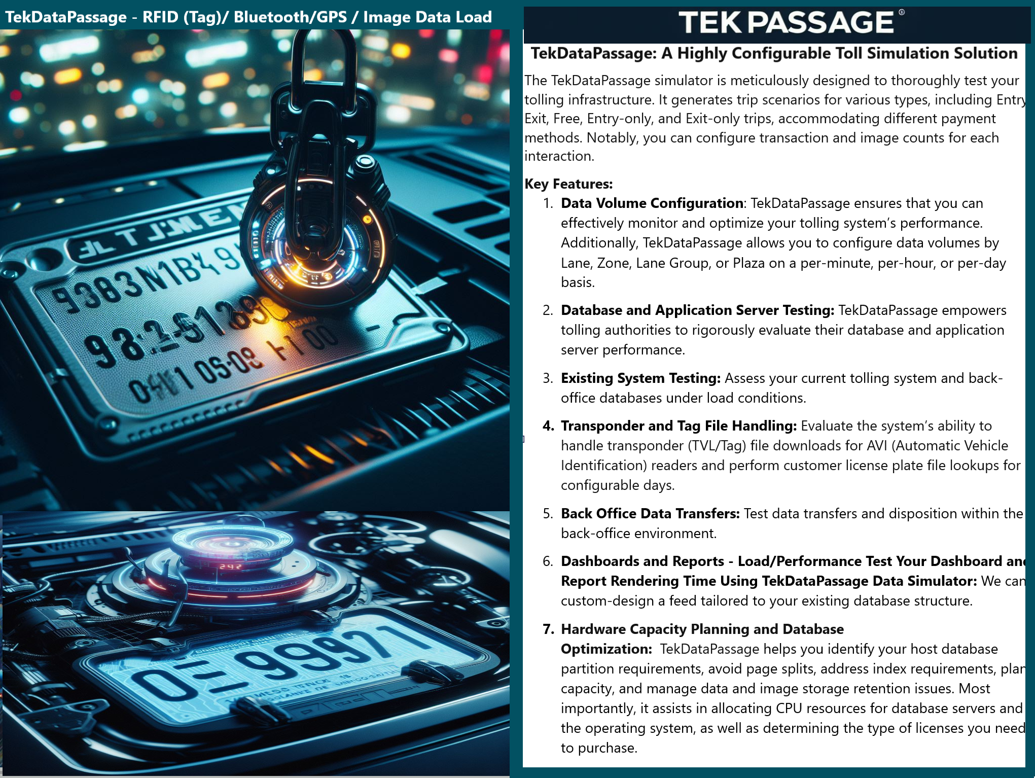 TekDataPassage: A Highly Configurable Toll Simulation Solution